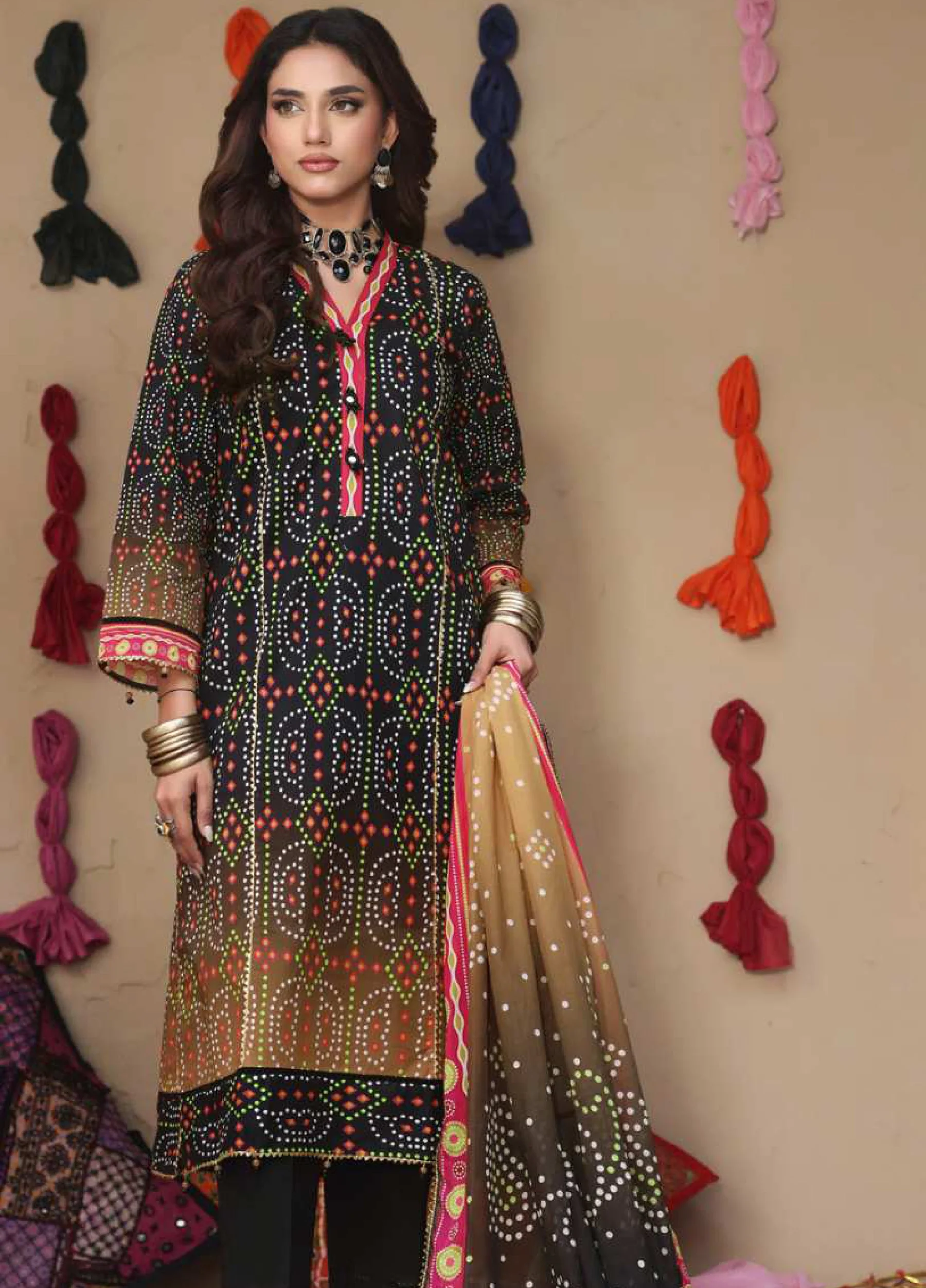Heritage series by al zohaib printed chunri lawn || az26uch d-2 - pakistani suit - image 4 Heritage Series by AL Zohaib Printed Chunri Lawn || AZ26UCH D-2