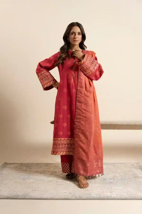 AlKaram Spring Summer 2026 Lawn|| CAJ-05-26-Pink AlKaram Spring Summer 2026 Lawn|| CAJ-05-26-Pink