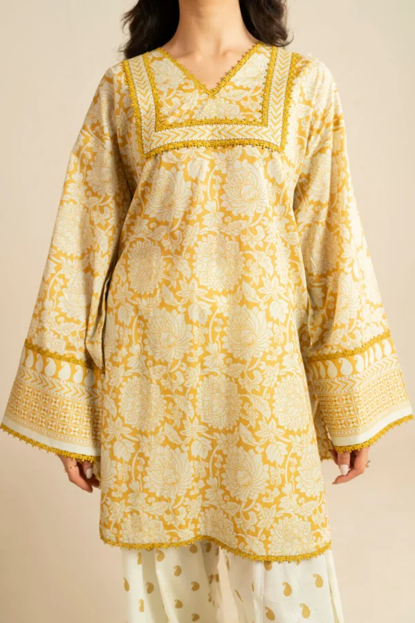 AlKaram Spring Summer 2026 Lawn|| EC102-26-Yellow– EC102-26-Yellow