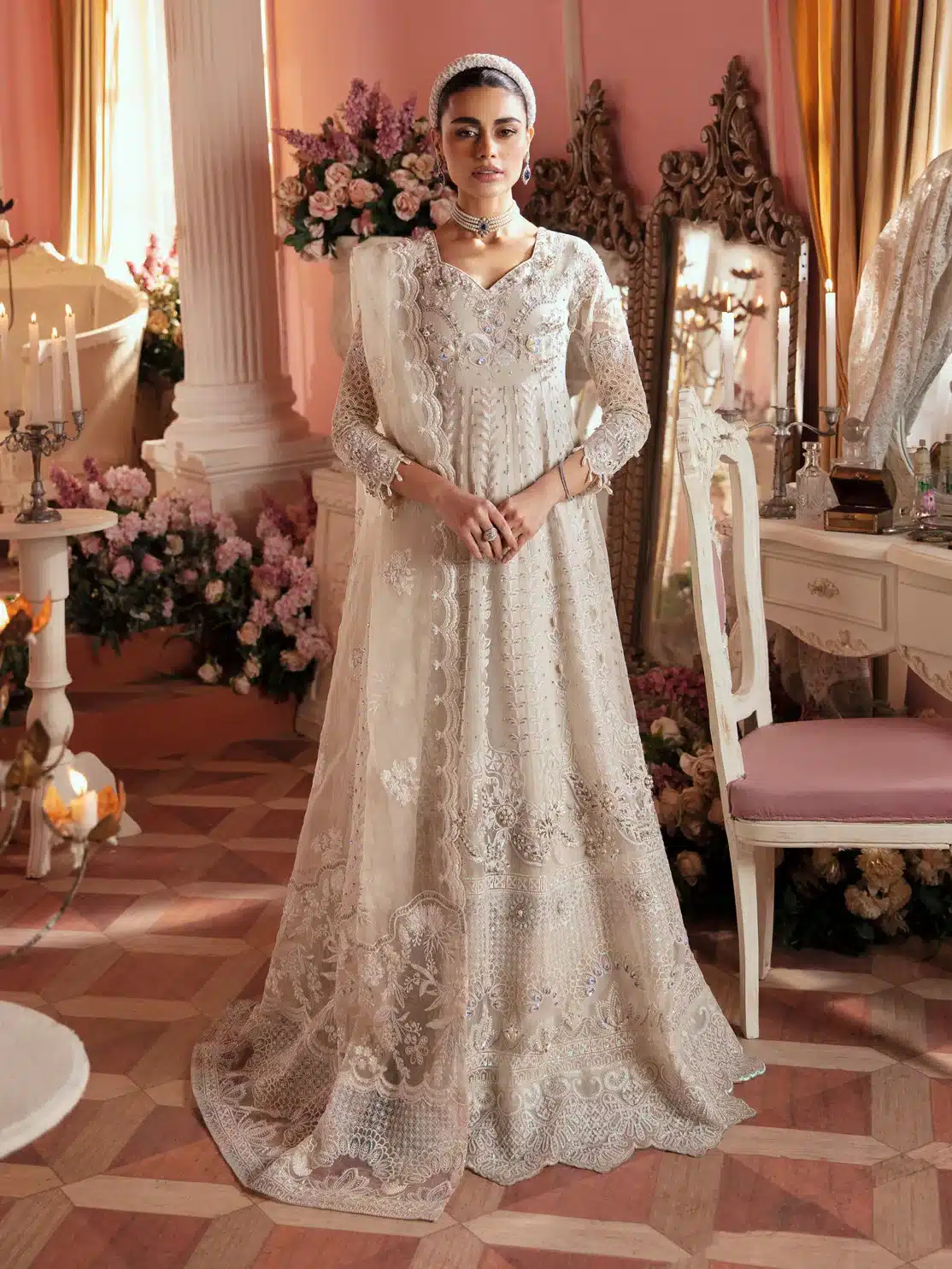 Nureh the secret garden embroidered organza|| nl-62 selina Nureh The Secret Garden Embroidered Organza|| NL-62 Selina