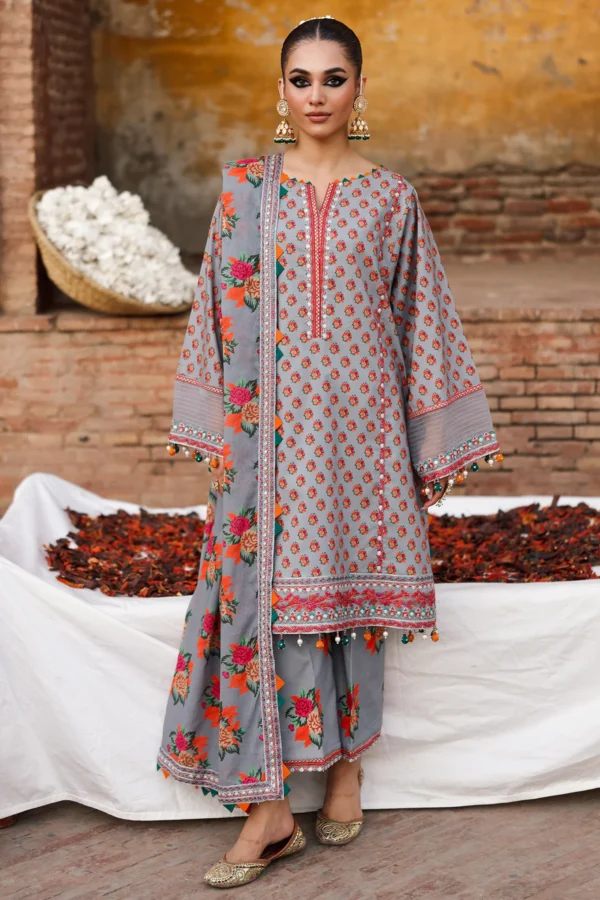 Chunri Lawn 2026 Vol 1 by Charizma|| CH6-04– detail view 2
