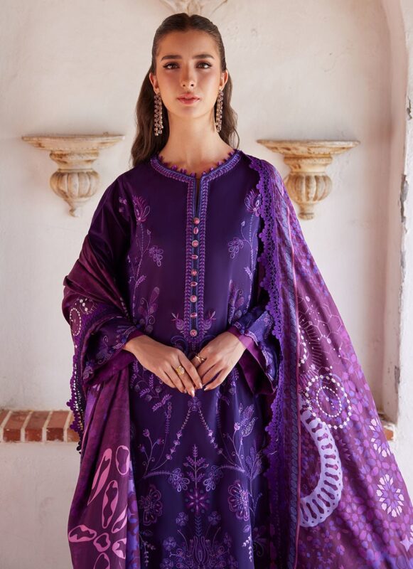 Farah Talib Aziz Luxury Lawn 2026 | Vicenta Violet