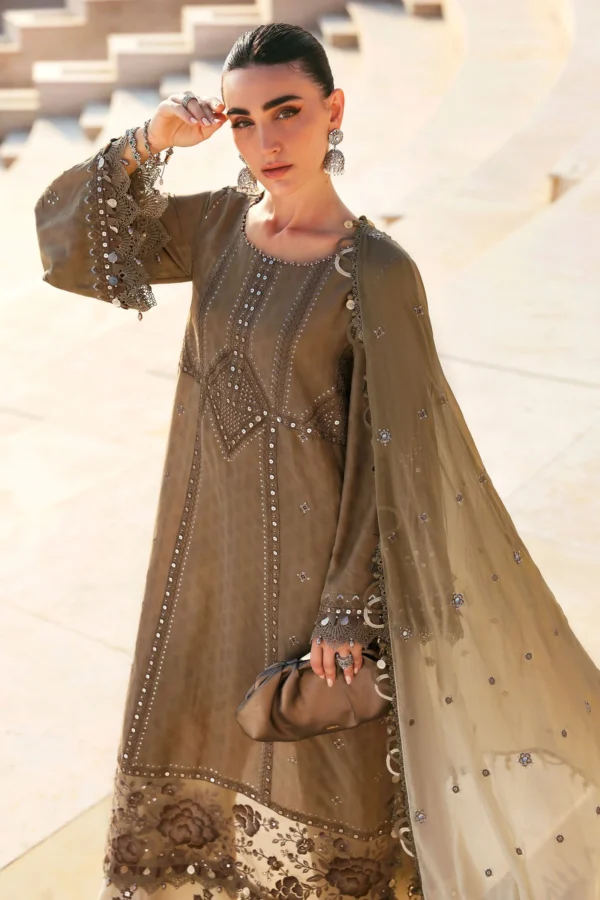 Maria B Eid Lawn 2026|| D-2602-A– D2ACloseup F Maria B Eid Lawn 2026|| D-2602-A– D2ACloseup F