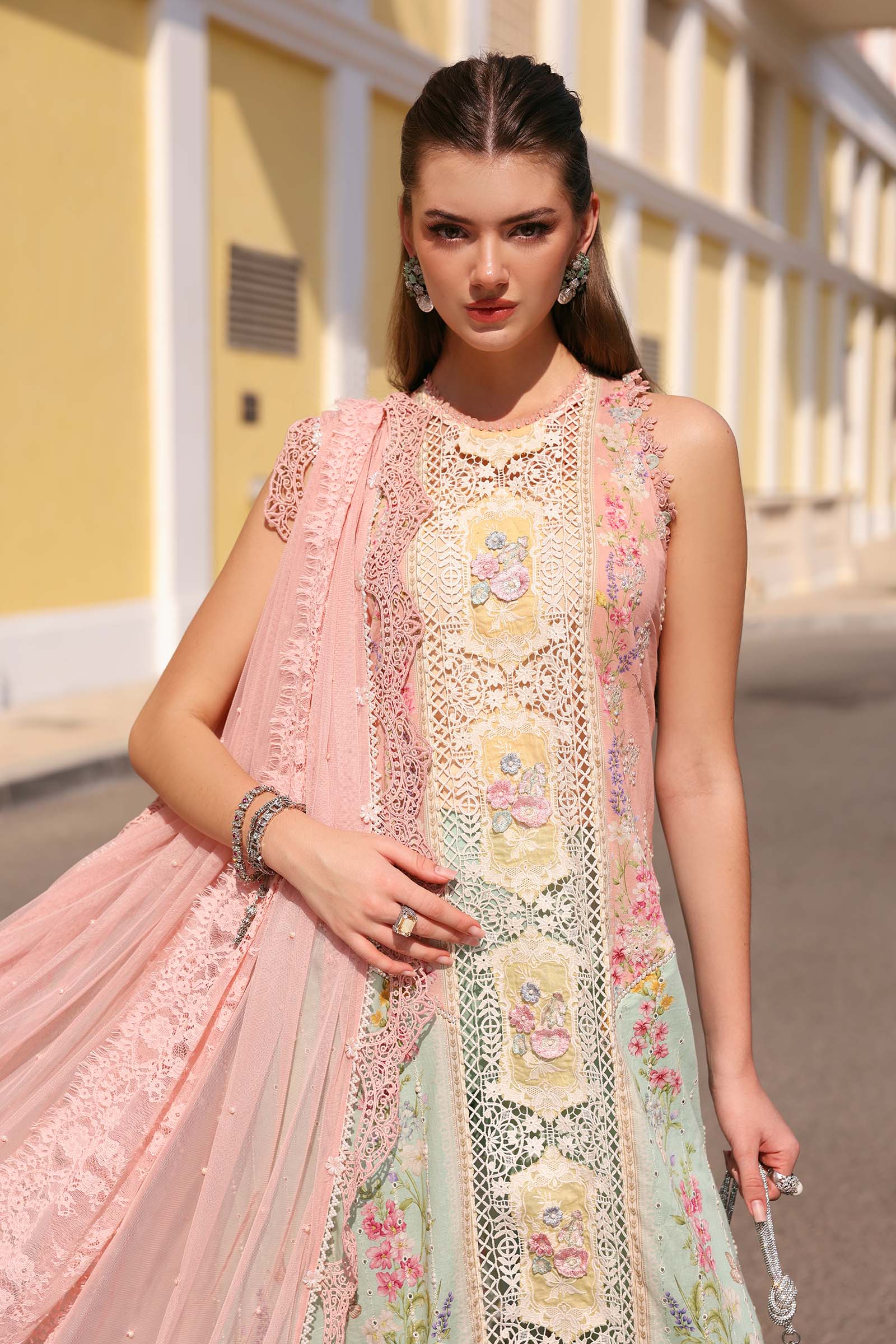 Maria b eid lawn 2026|| d-2606-a– d6acloseup e Maria B Eid Lawn 2026|| D-2606-A– D6ACloseup E