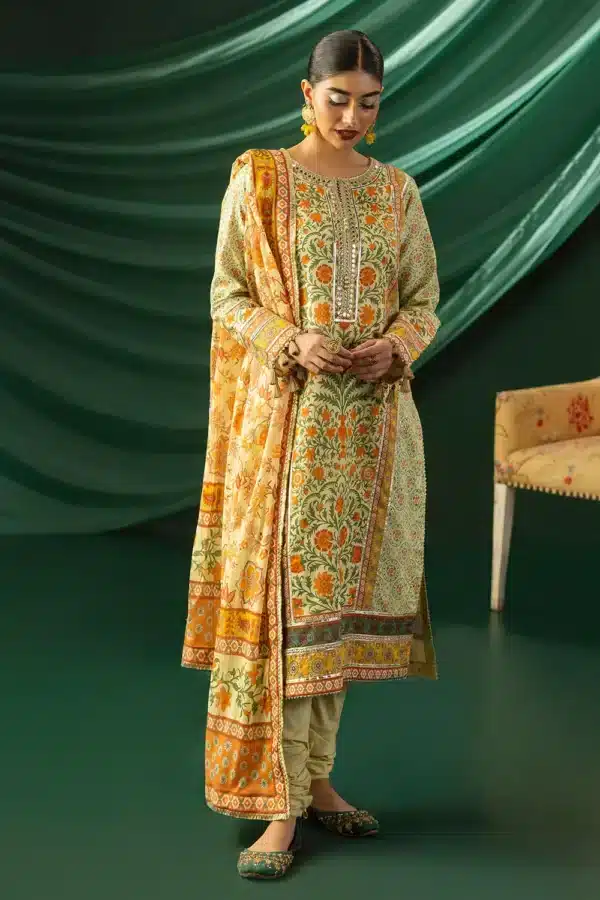 Gul Ahmed Heritage Collection 2026| CL-62140– Printed-Lawn-Dupatta-Printed-Lawn-Shirt-Dyed