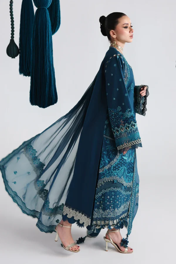 Qalamkar Festive Lawn 2026 || QFL-07 KAISA - Image 6