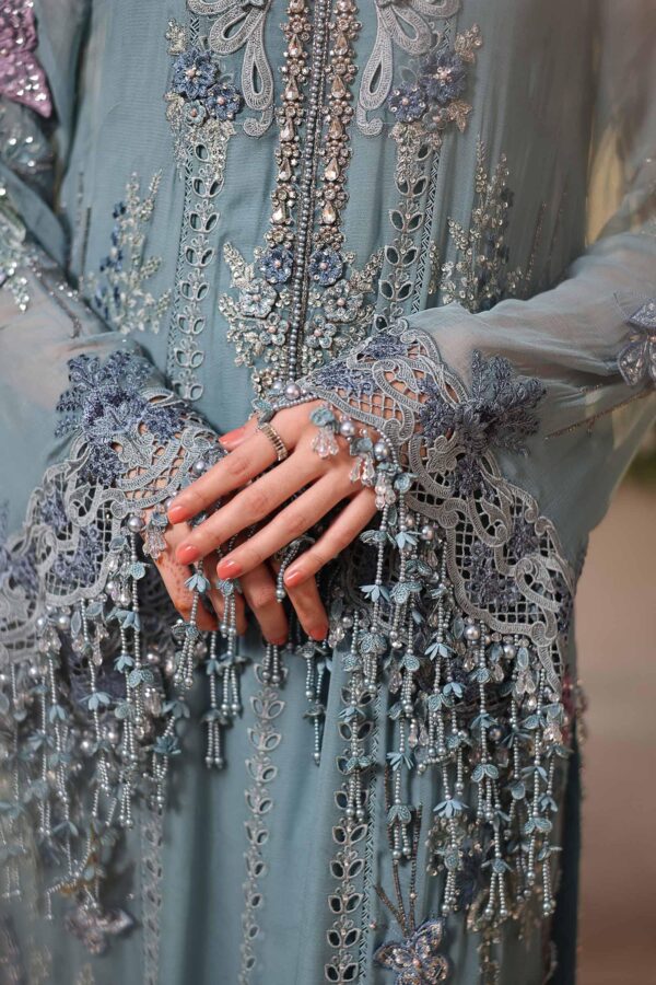 Maria b chiffon collection| chiffons 2026| mpc-26-106-slate blue– d-6closeup h Maria B Chiffon Collection| Chiffons 2026| MPC-26-106-Slate Blue– D-6Closeup H
