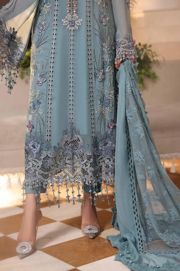 Maria b chiffon collection| chiffons 2026| mpc-26-106-slate blue– d-6closeup i Maria B Chiffon Collection| Chiffons 2026| MPC-26-106-Slate Blue– D-6Closeup I
