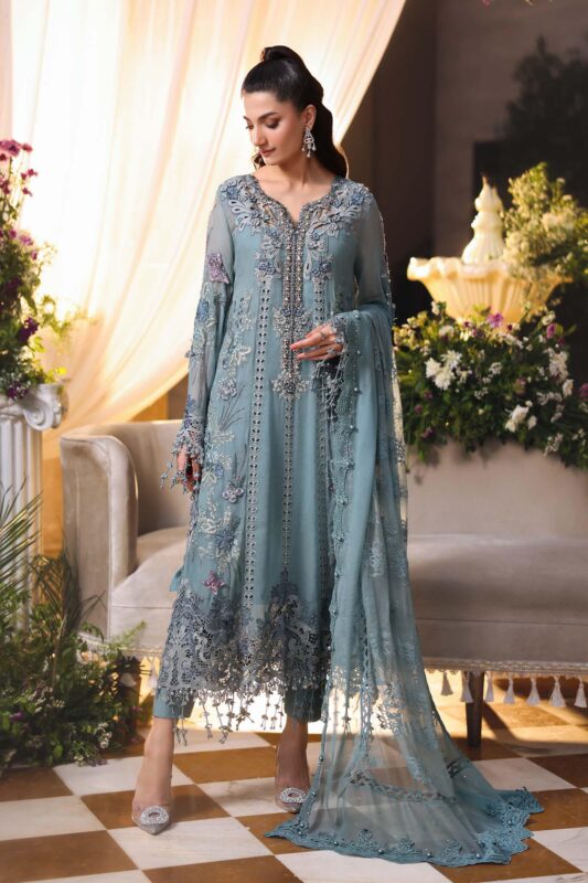 Maria B Chiffon Collection | Chiffons 2026 | MPC-26-106-Slate Blue