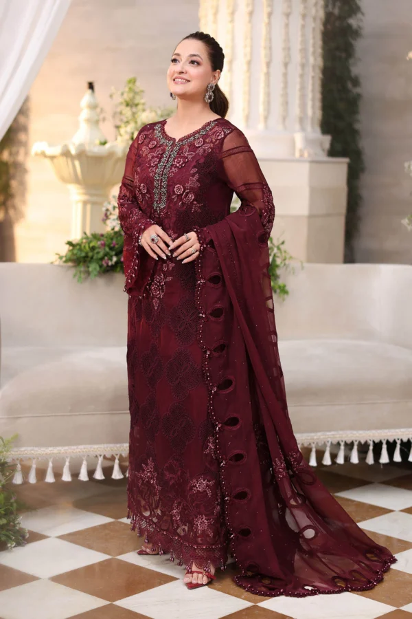 Maria b chiffon collection| chiffons 2026| mpc-26-108-burgundy– d-8side c Maria B Chiffon Collection| Chiffons 2026| MPC-26-108-Burgundy– D-8Side C