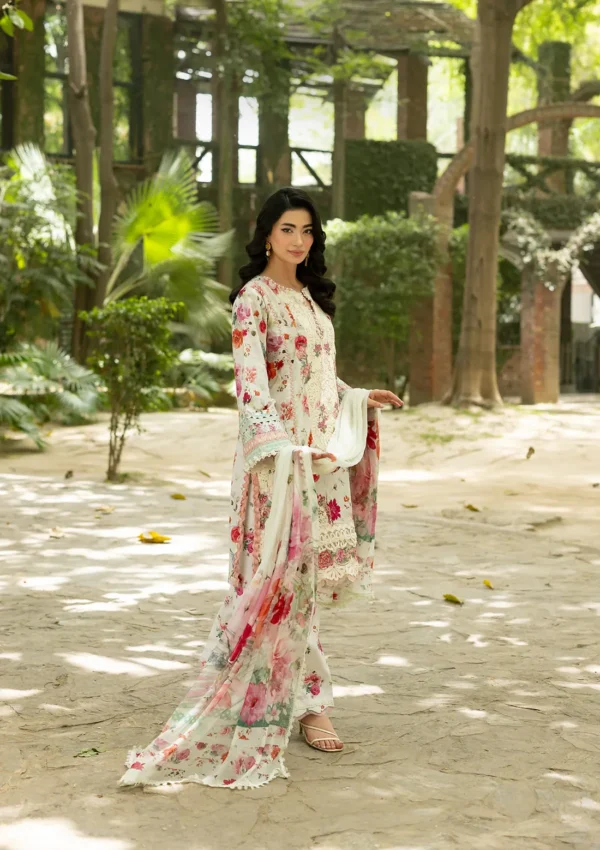 Signature Embroidered Lawn with Chiffon Collection Vol II '26 by Elaf|| ESG-4A CLAIRE– detail view 3