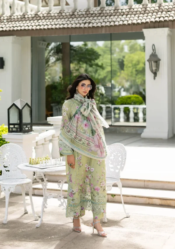 Signature Embroidered Lawn with Chiffon Collection Vol II '26 by Elaf|| ESG-6A JADE– detail view 2