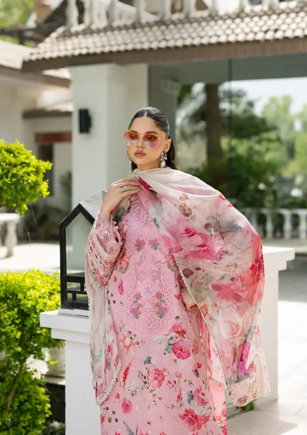 Signature Embroidered Lawn with Chiffon Collection Vol II '26 by Elaf|| ESG-4B MIRA– detail view 2