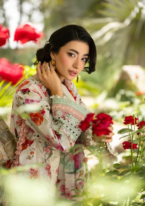 Signature Embroidered Lawn with Chiffon Collection Vol II '26 by Elaf|| ESG-4A CLAIRE– detail view 2