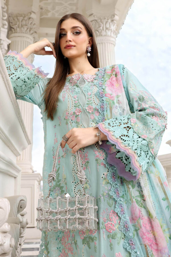 Maria B Eid Lawn 2026|| EL-26-15– D-15Closeup E