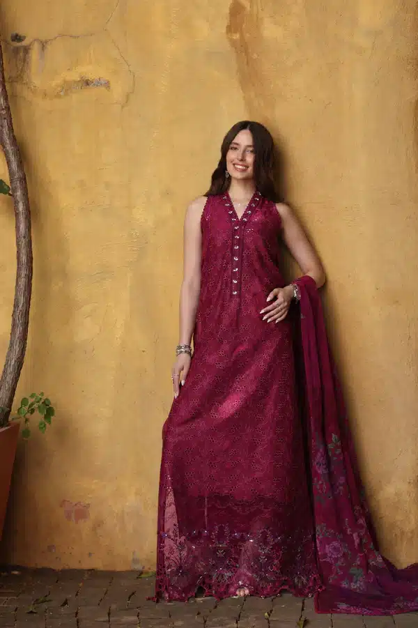 Noor luxury eid schiffli laserkari '26 - vol 2 by saadia asad||d4 -fuchia elegance– detail view 2 Noor Luxury Eid Schiffli Laserkari '26 - Vol 2 by Saadia Asad||D4 -Fuchia Elegance– detail view 2