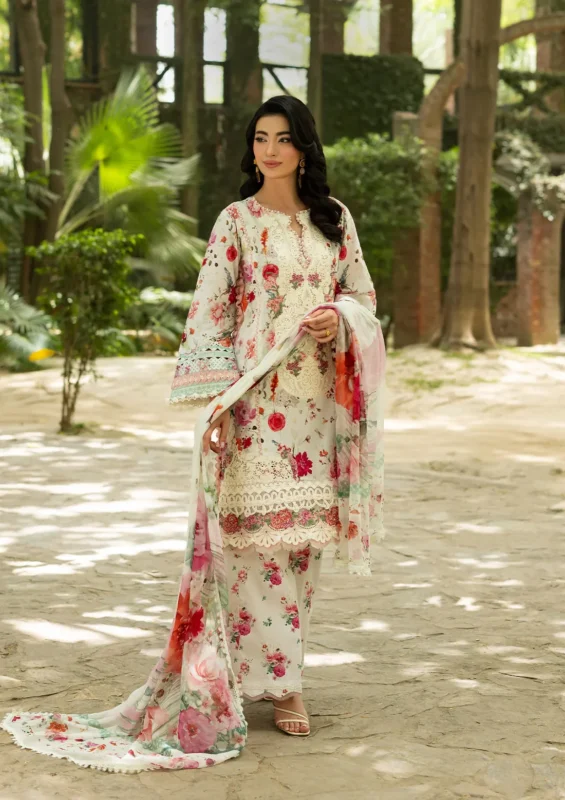 Signature Embroidered Lawn with Chiffon Collection Vol II '26 by Elaf || ESG-4A CLAIRE