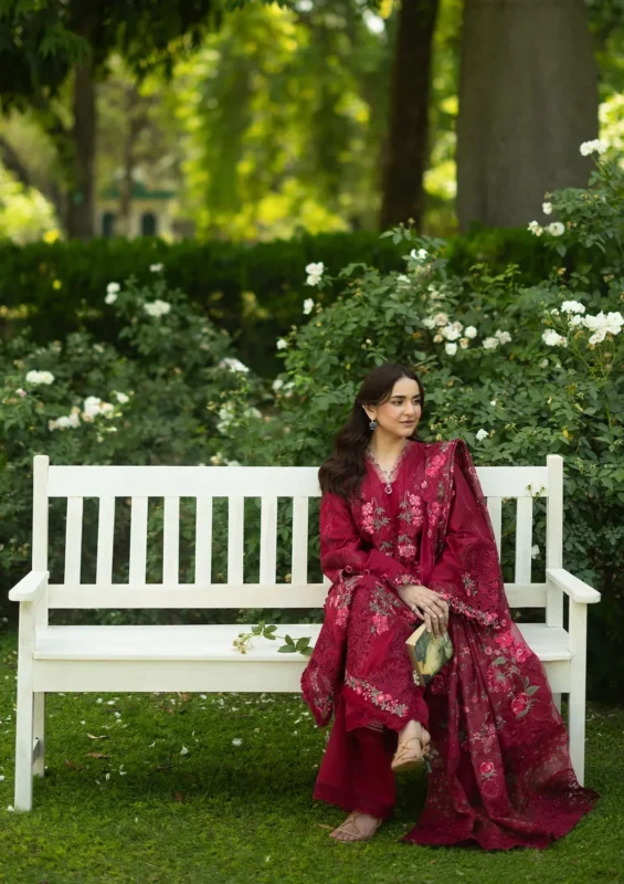 Elaf Luxury Lawn Vol 2 | 2026 || ELQ-4A FALLING PETALS