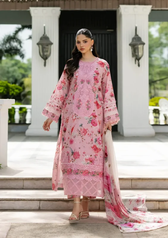 Signature Embroidered Lawn with Chiffon Collection Vol II '26 by Elaf || ESG-4B MIRA