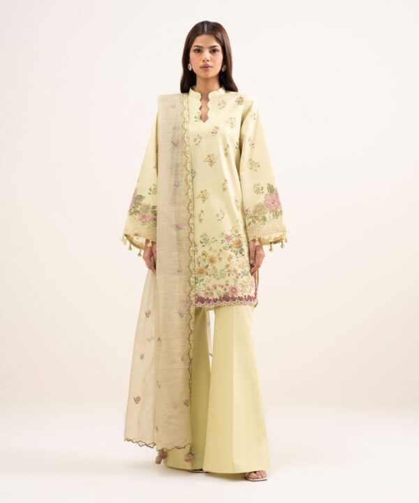 Sapphire Women's Unstitched Lawn Embroidered Yellow 3 Piece Suit – 3PESGS26V454 Sapphire Women's Unstitched Lawn Embroidered Yellow 3 Piece Suit – 3PESGS26V454