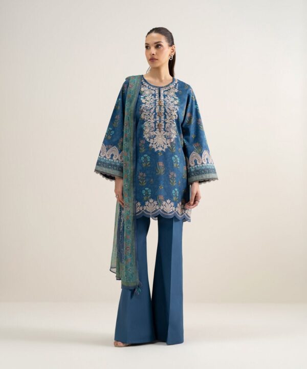 Sapphire Women's Unstitched Lawn Embroidered Blue 3 Piece Suit – 3PESGS26V527 Sapphire Women's Unstitched Lawn Embroidered Blue 3 Piece Suit – 3PESGS26V527