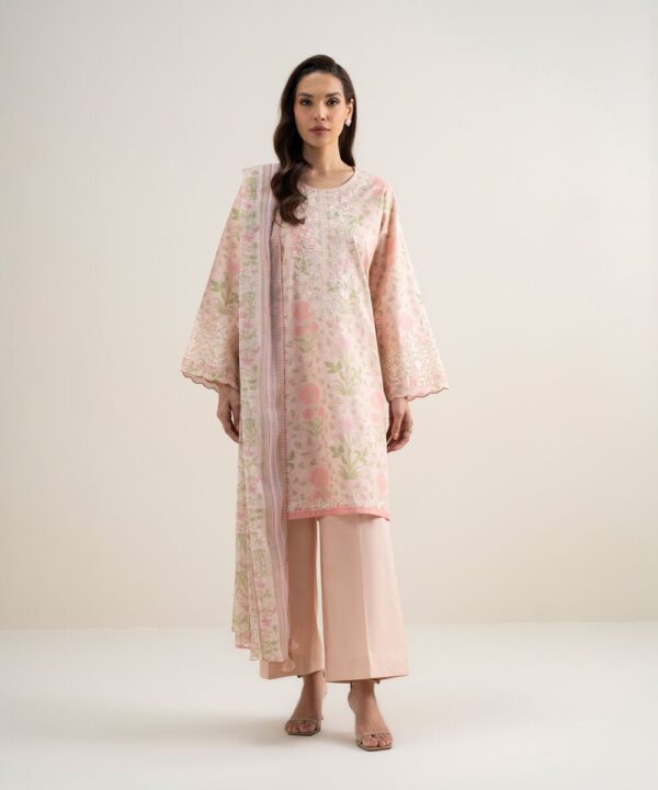 Sapphire Women's Unstitched Lawn Embroidered Light Pink 3 Piece Suit – 3PESGS26V529 Sapphire Women's Unstitched Lawn Embroidered Light Pink 3 Piece Suit – 3PESGS26V529