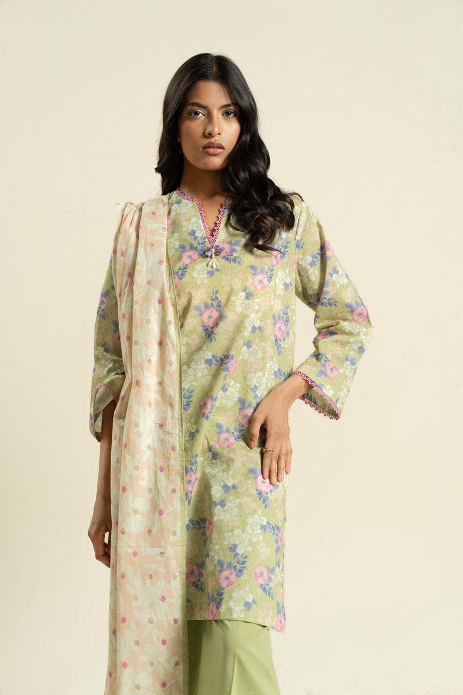 Alkaram rts| shirt & dupatta– br29-2p26-light green-2 Alkaram RTS| SHIRT & DUPATTA– BR29-2P26-Light Green-2