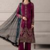 Maria B 3 Piece Embroidered Chiffon Suit| MCS-25-102