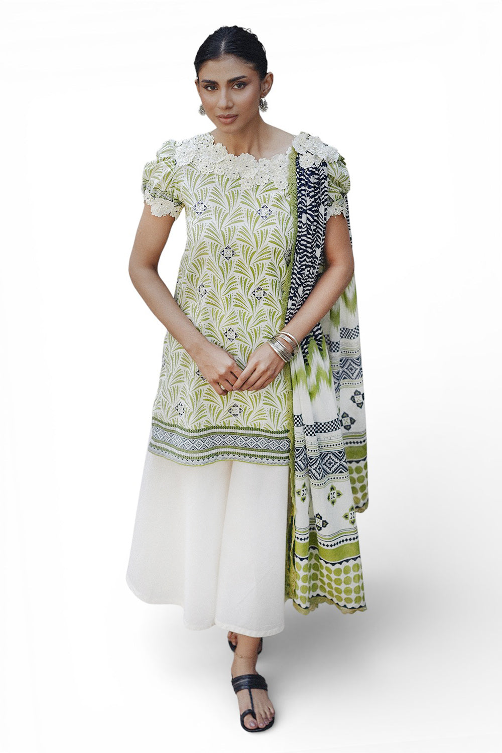 Gul ahmed 3 piece embroidered printed lawn suit with lawn dupatta Gul Ahmed 3 Piece Embroidered Printed Lawn Suit with Lawn Dupatta