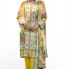 Gul ahmed 3 piece printed lawn suit with embroidered lace and bunches Gul Ahmed 3 Piece Printed Lawn Suit with Embroidered Lace and Bunches