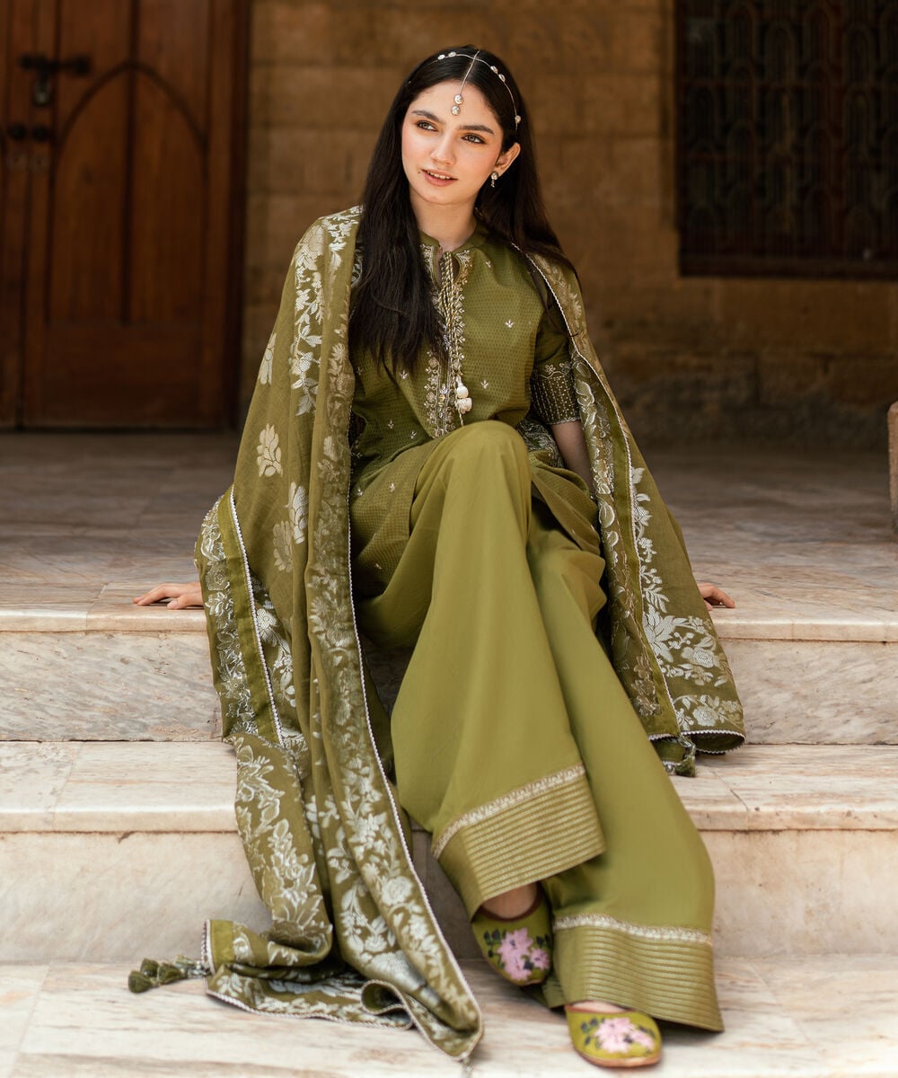 Sapphire women's unstitched dobby embroidered green 3 piece suit – u3pejqs26v42 Sapphire Women's Unstitched Dobby Embroidered Green 3 Piece Suit – U3PEJQS26V42