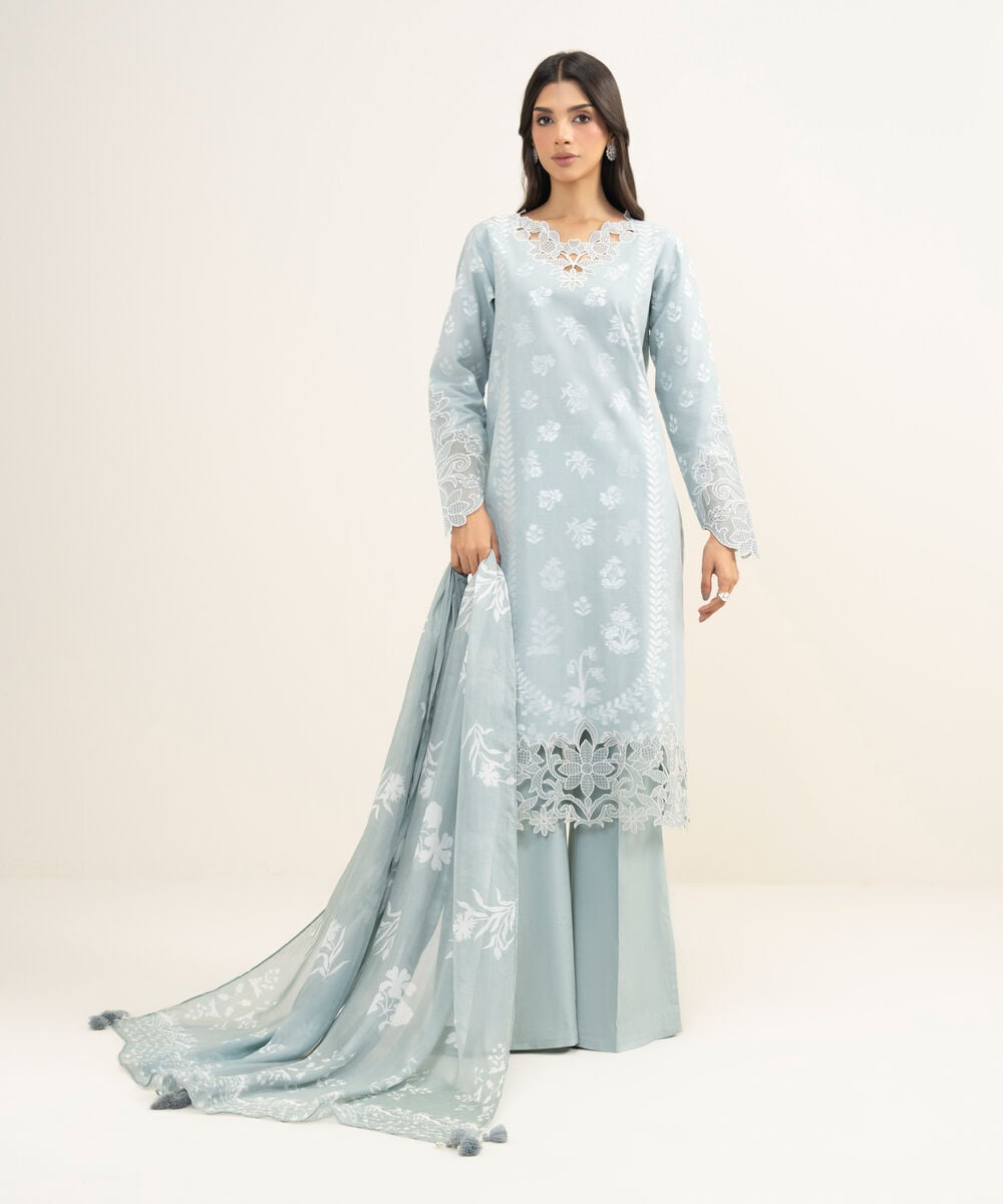Sapphire women's unstitched extra weft jacquard embroidered blue 3 piece suit – u3pejqs26v47 Sapphire Women's Unstitched Extra Weft Jacquard Embroidered Blue 3 Piece Suit – U3PEJQS26V47