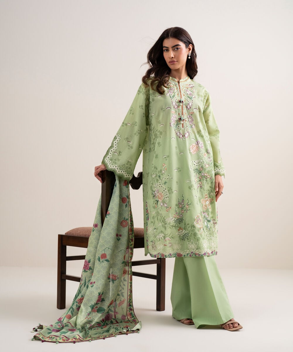 Sapphire women's unstitched lawn embroidered pistachio 3 piece suit – u3pesgs26v56 Sapphire Women's Unstitched Lawn Embroidered Pistachio 3 Piece Suit – U3PESGS26V56