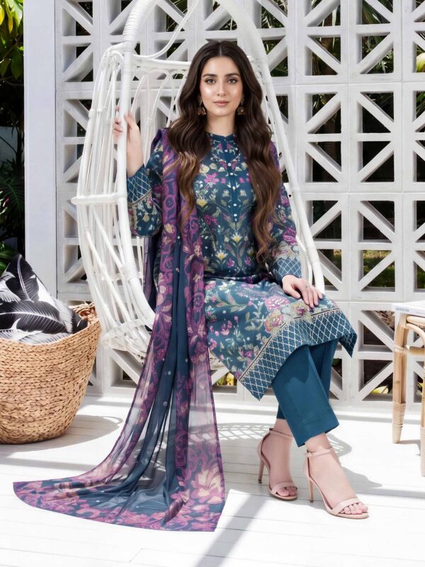Limelight 3 Piece Lawn Suit– U4857SU-3PC-256-3PieceLawnSuit Unstitched 4