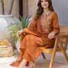 Limelight 3 piece lawn slub suit- embroidered Limelight 3 Piece Lawn Slub Suit- Embroidered