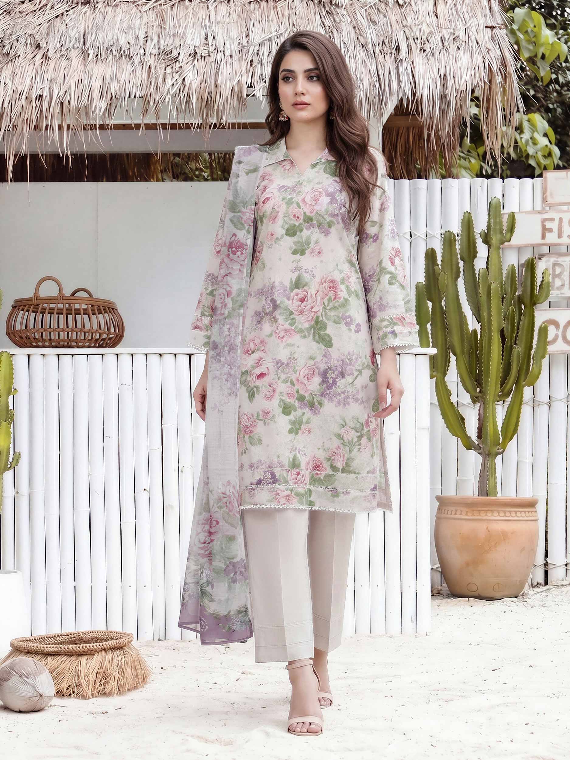 Limelight 3 piece lawn suit Limelight 3 Piece Lawn Suit