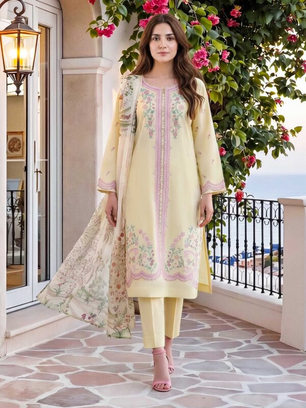 Limelight 3 Piece Lawn Suit- Embroidered– U5209SU-3PC-374-3PieceLawnSuit-Embroidered