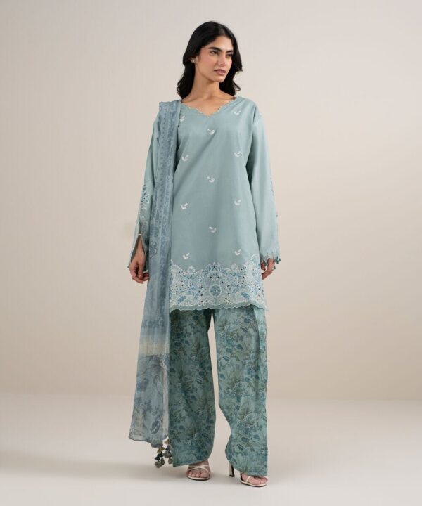 Sapphire Women's Unstitched Lawn Embroidered Aqua 3 Piece Suit – 3PESGS26V653 Sapphire Women's Unstitched Lawn Embroidered Aqua 3 Piece Suit – 3PESGS26V653