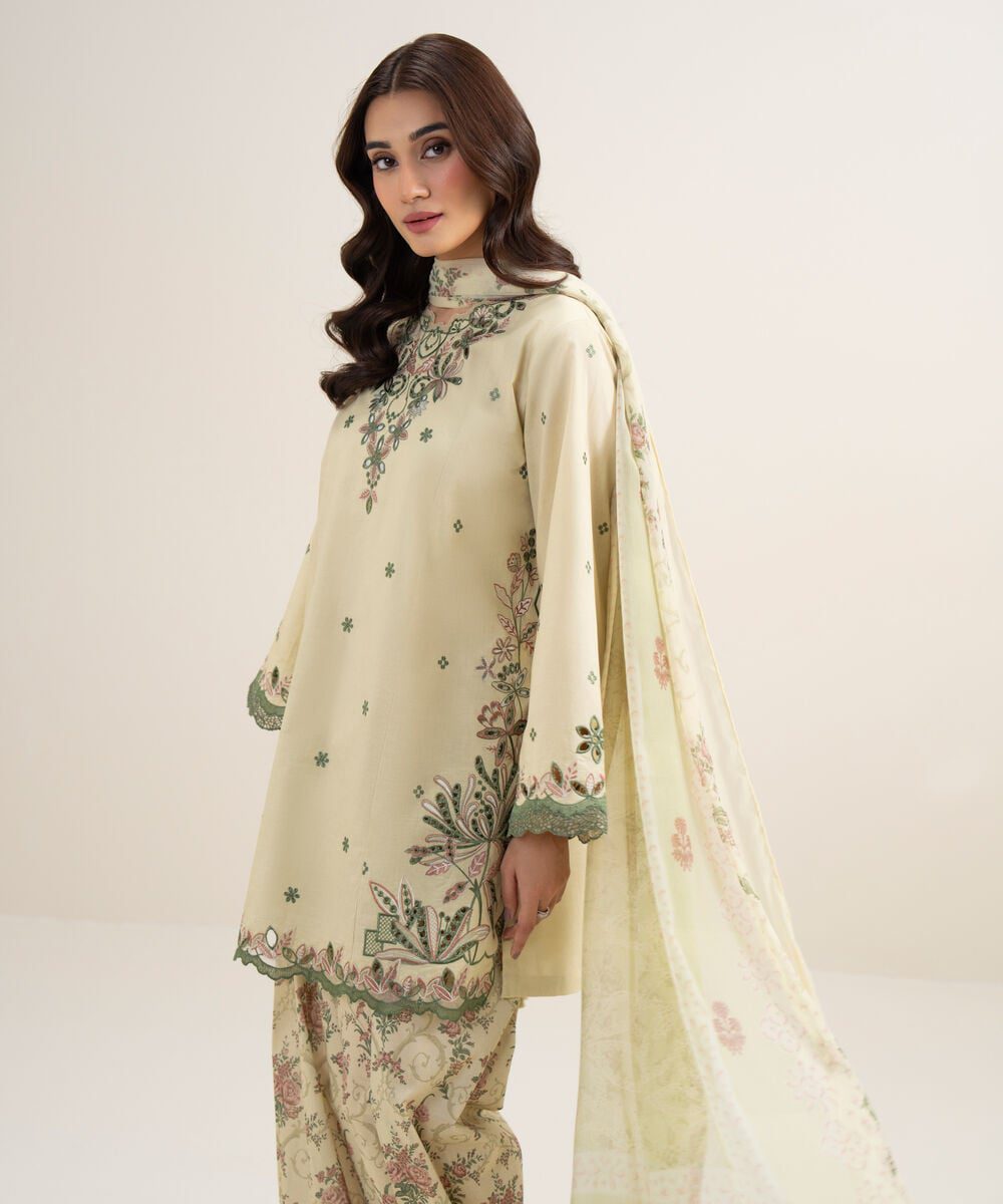 Sapphire women's unstitched lawn embroidered beige 3 piece suit – 3pesgs26v656 Sapphire Women's Unstitched Lawn Embroidered Beige 3 Piece Suit – 3PESGS26V656