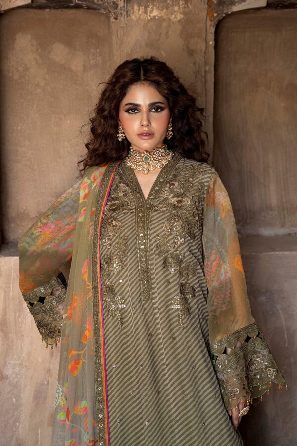 Alternative view of Charizma 3-PC Unstitched Embroidered Chiffon Collection VSLW6-05