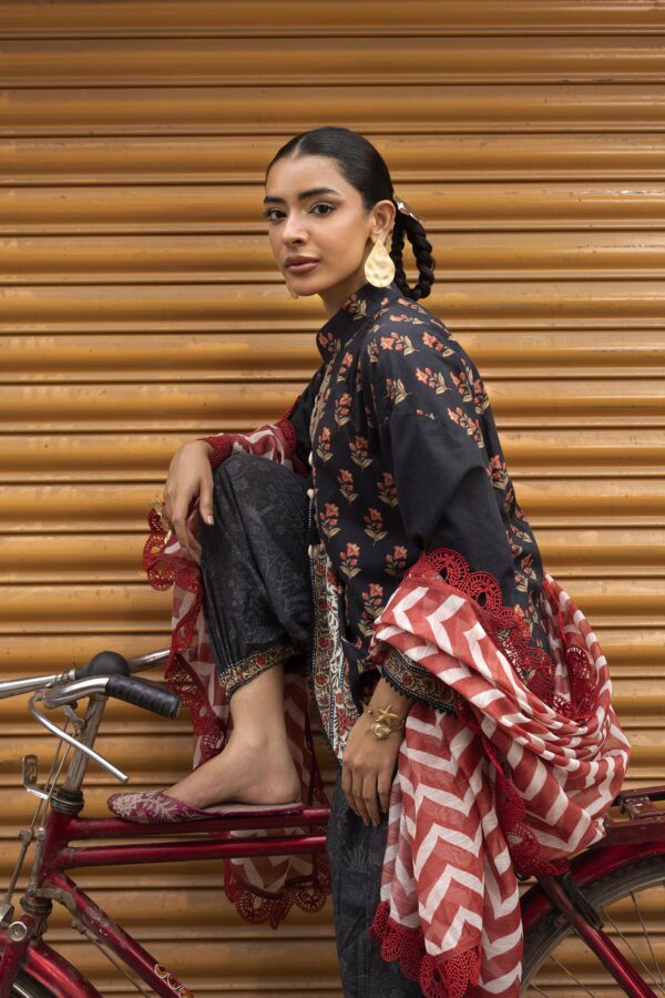 Sana Safinaz Unstitched Printed 3 Piece Lawn Suit– H264-002A-3CG 5