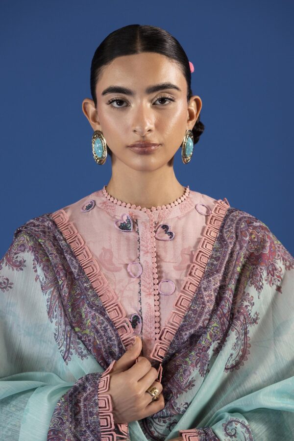 Sana Safinaz Unstitched Printed 3 Piece Lawn Suit– H264-003A-3AG 1