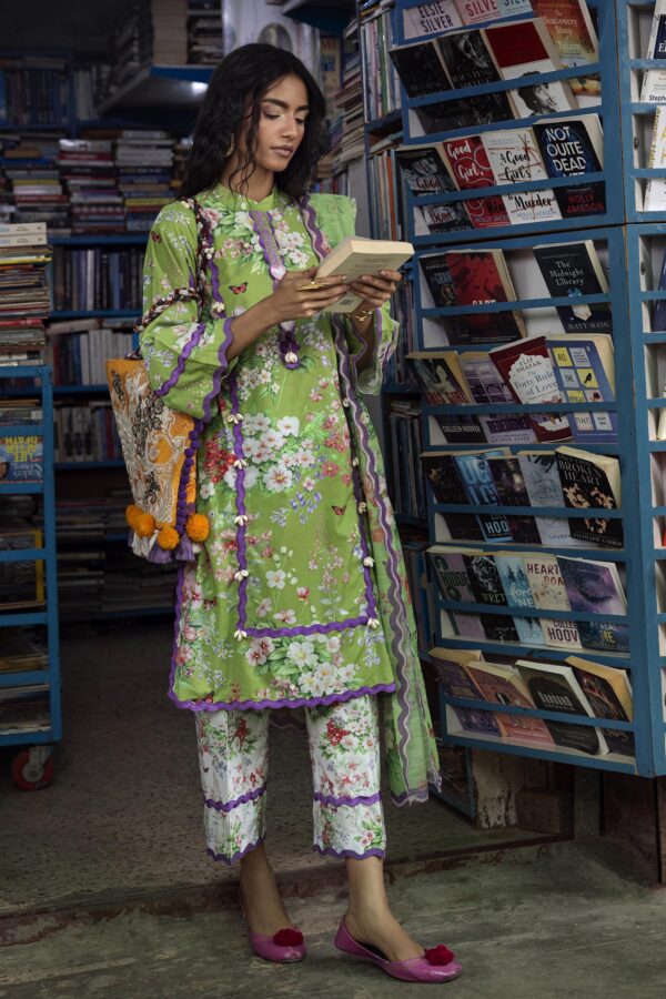Sana Safinaz Unstitched Printed 3 Piece Lawn Suit– H264-007B-3AG 3