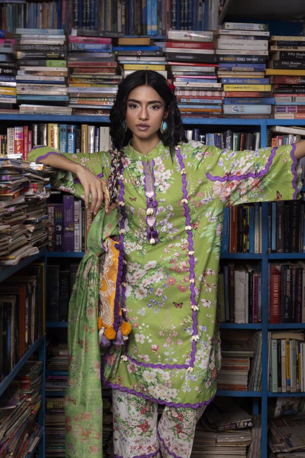 Sana Safinaz Unstitched Printed 3 Piece Lawn Suit– H264-007B-3AG 8