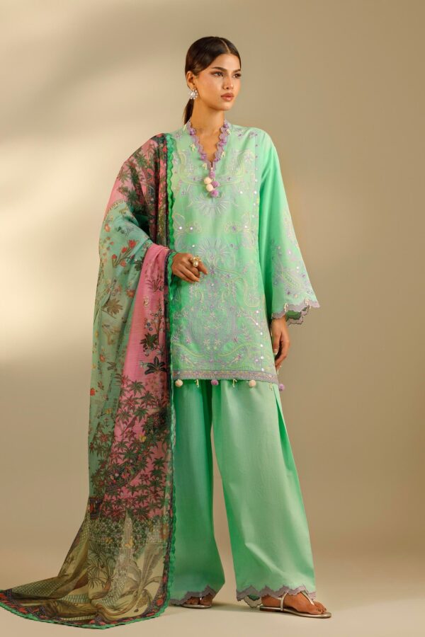 Sana Safinaz Unstitched Embroidered 3 Piece Muzlin Suit Sana Safinaz Unstitched Embroidered 3 Piece Muzlin Suit