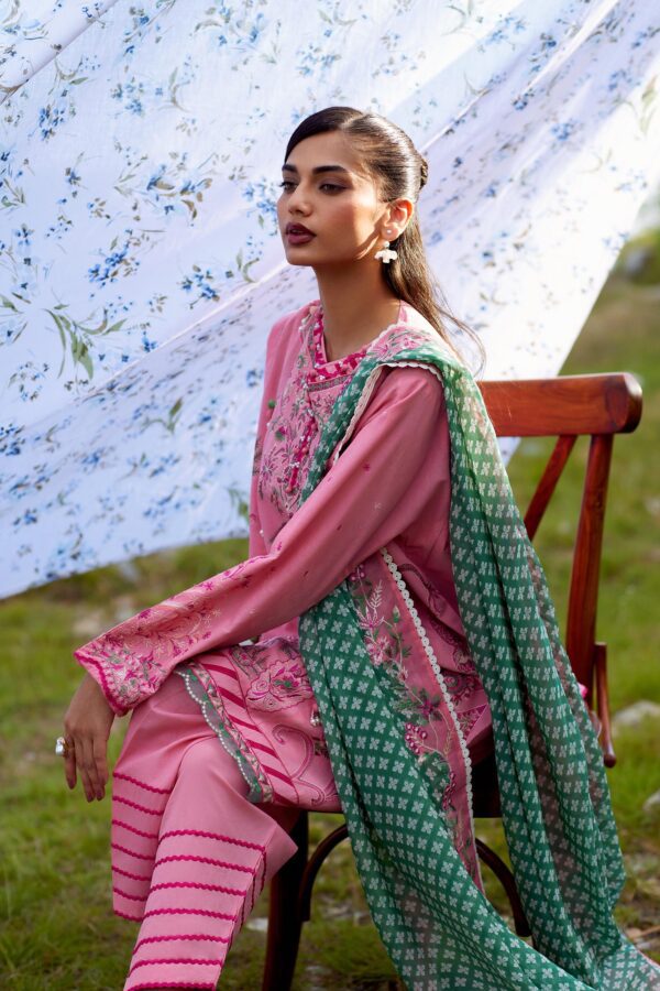 Sana Safinaz Unstitched Embroidered 3 Piece Muzlin Suit– M262-005A-CJ 7