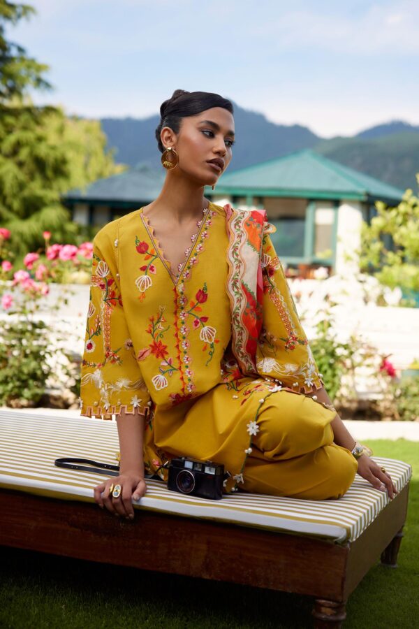 Sana Safinaz Unstitched Embroidered 3 Piece Muzlin Suit - Image 6