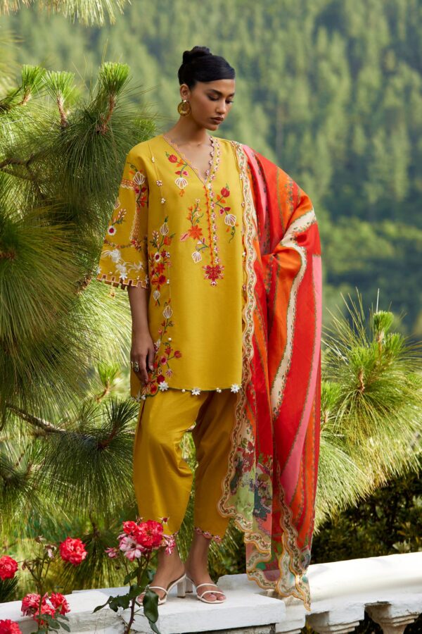 Sana Safinaz Unstitched Embroidered 3 Piece Muzlin Suit