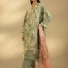 Sana Safinaz Unstitched Embroidered 3 Piece Muzlin Suit - Pakistani Suit - image