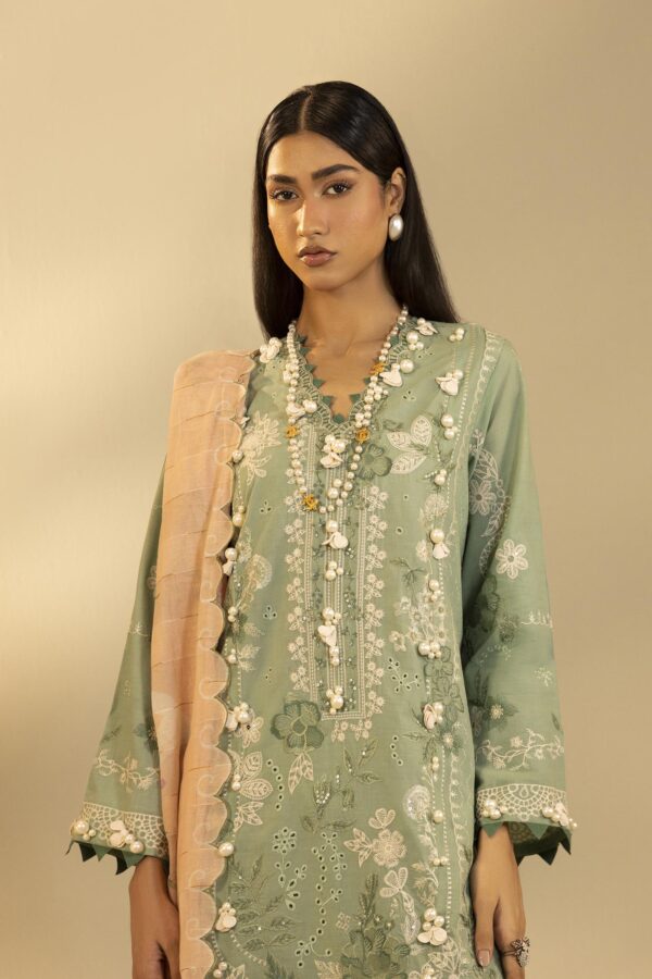 Alternative view of Sana Safinaz Unstitched Embroidered 3 Piece Muzlin Suit